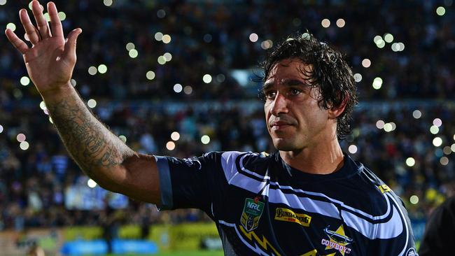 Thurston said goodbye in style. Picture: Zak Simmonds