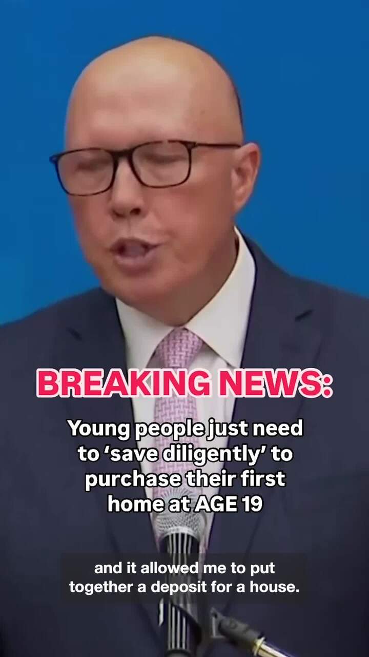 Video of Peter Dutton talking about buying a house at 19 goes viral