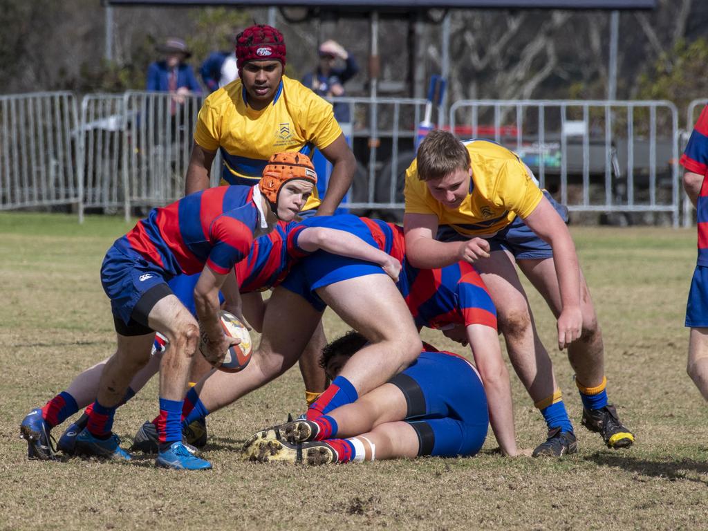 Second XVs Downlands vs TGS. O'Callaghan Cup day at Downlands College. Saturday, August 6, 2022. Picture: Nev Madsen.