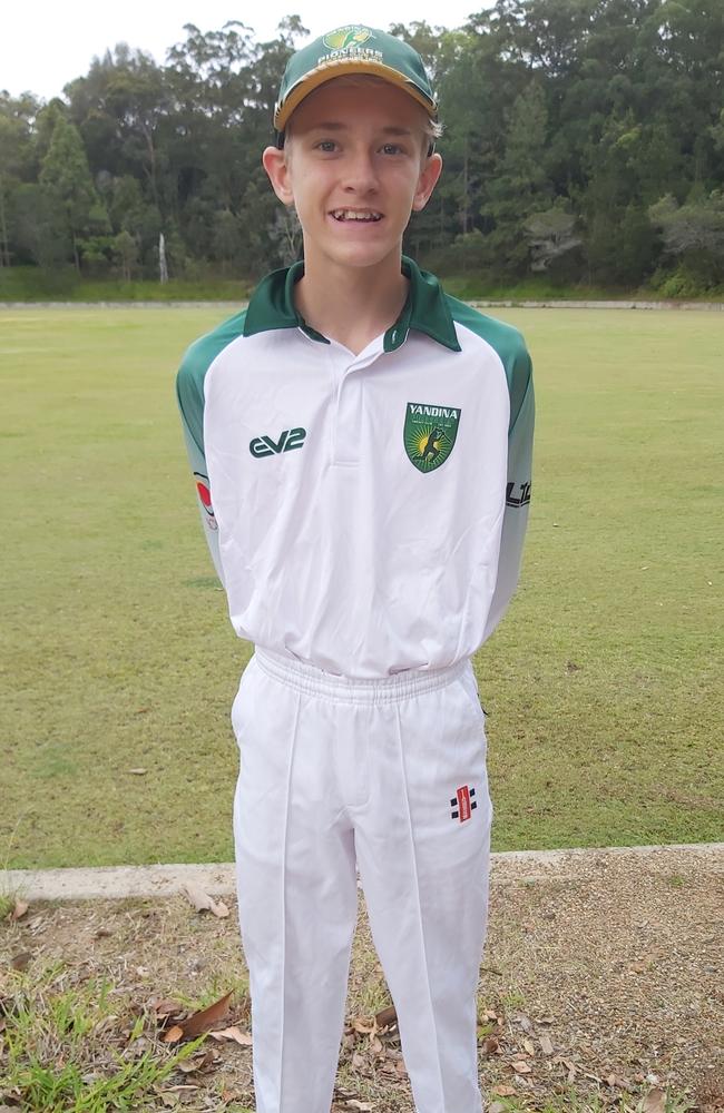 Yandina junior cricketer Ben Pearce.