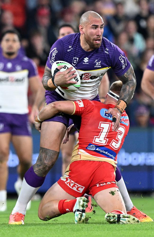 Nelson Asofa-Solomona is on the outer at the Storm. Picture: Getty Images