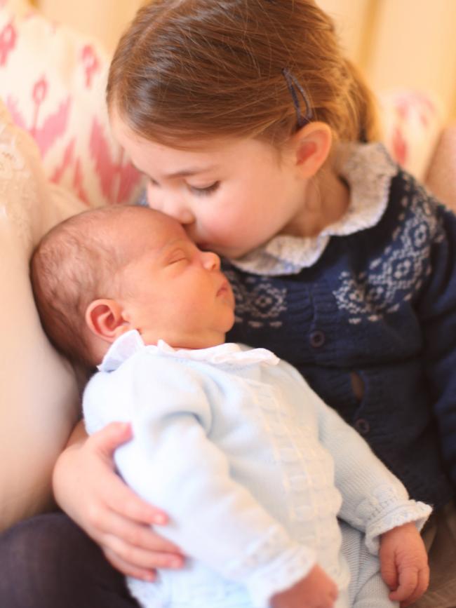 Princess Charlotte shared the spotlight with her brother, Prince Louis, on her third birthday. Picture: HRH The Duchess of Cambridge via Getty Images