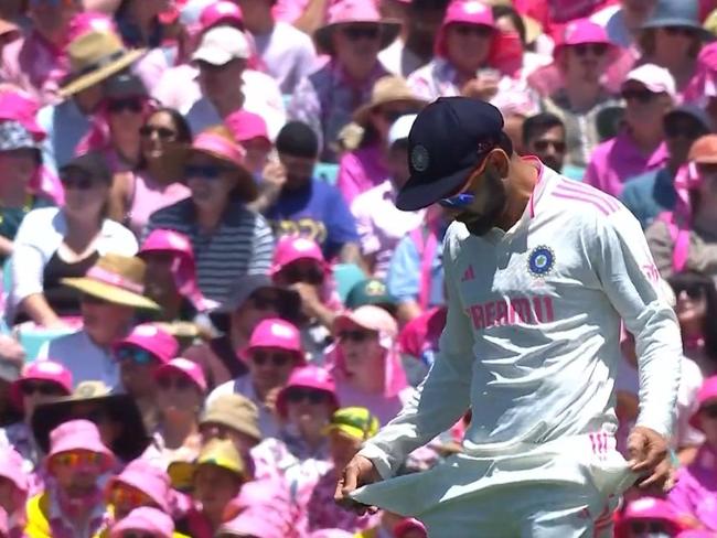 Virat Kohli seemingly references Sandpapergate after Steve Smith's dismissal on day three.