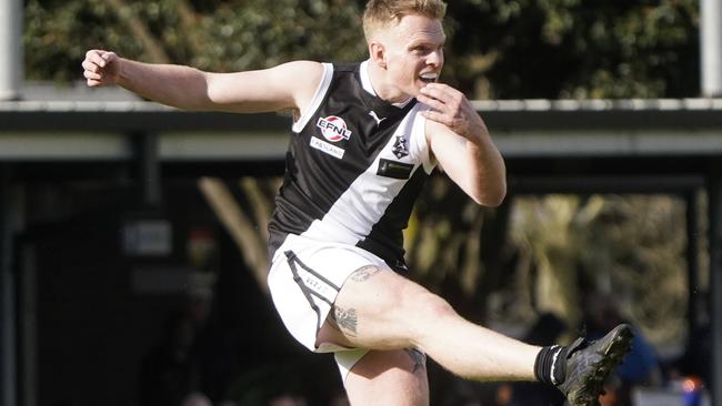 EFL Division 3 2023: Fairpark v Oakleigh District at Fairpark Reserve.  D'Arcy Grant (Oakleigh). Picture: Valeriu Campan