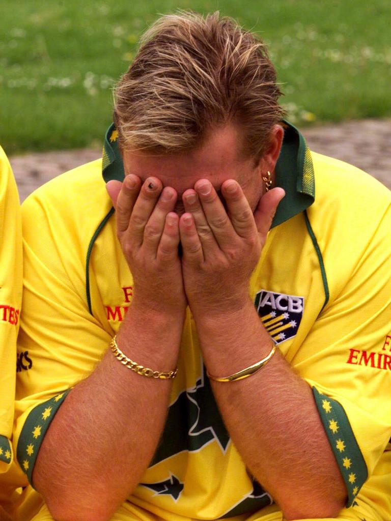 Warne is frustrated after being asked about a photo of him smoking in Barbados.