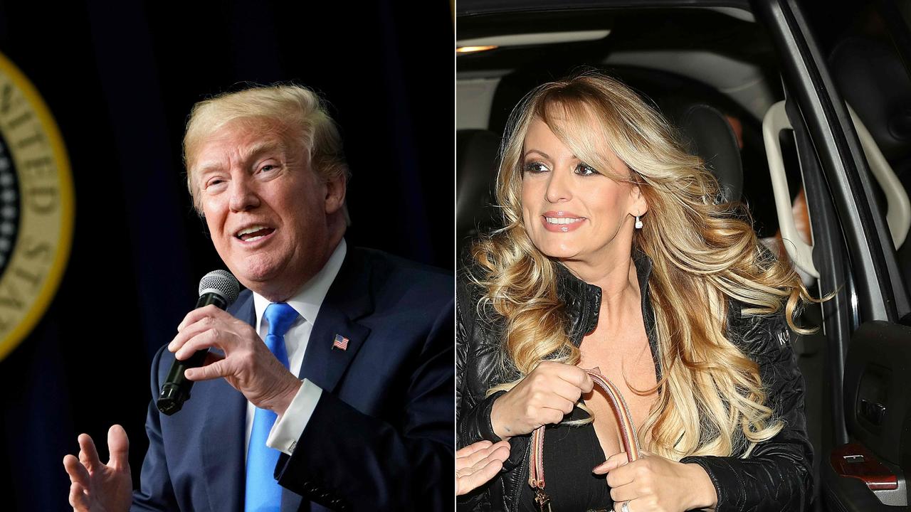 It emerged in January this year that a six-figure payment was made to Stormy Daniels, in exchange for the porn star signing a nondisclosure agreement, by Donald Trump’s personal lawyer. Picture: AFP