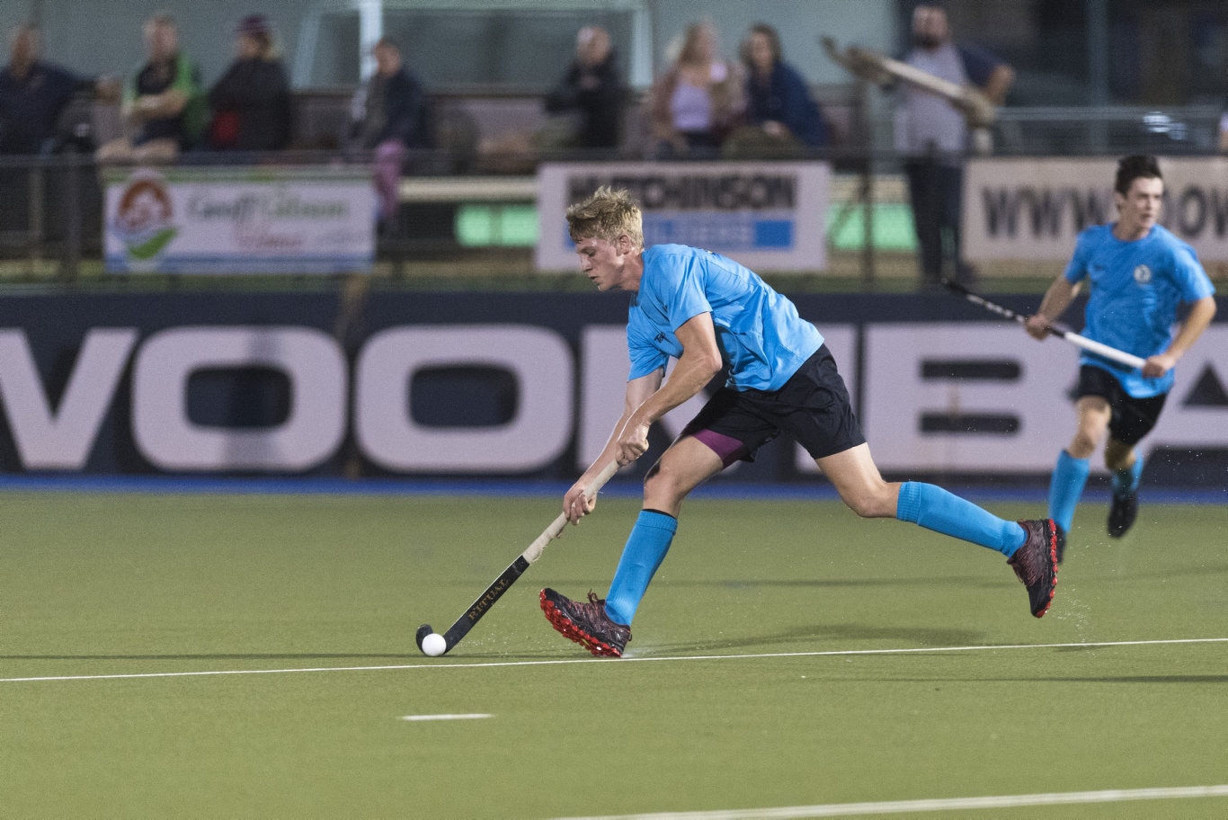 Dylan Pember of SQPS Scorers against Pink Batts in Iron Jack Challenge mens hockey at Clyde Park, Friday, February 28, 2020. Picture: Kevin Farmer