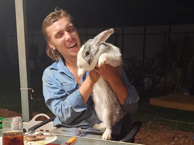 Bimbo the big bunny from Katherine. Picture: Supplied