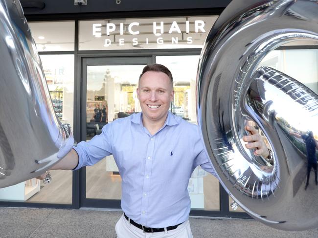 Brendon Mann, Founder & CEO of Epic Hair at the Carseldine salon, Tuesday 9th April 2024 - Photo Steve Pohlner