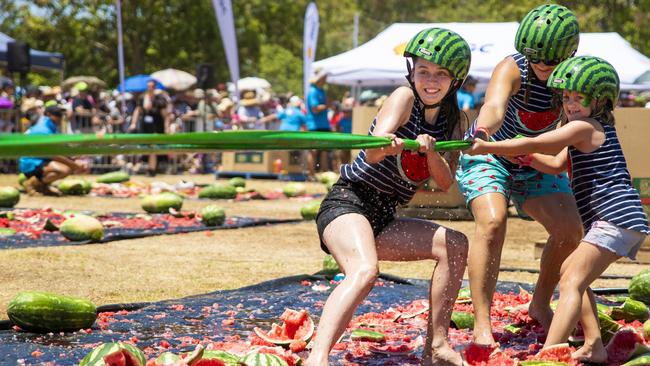 The Melon Slip, Dip and Pull event at the Chinchilla Melon Festival in 2019.