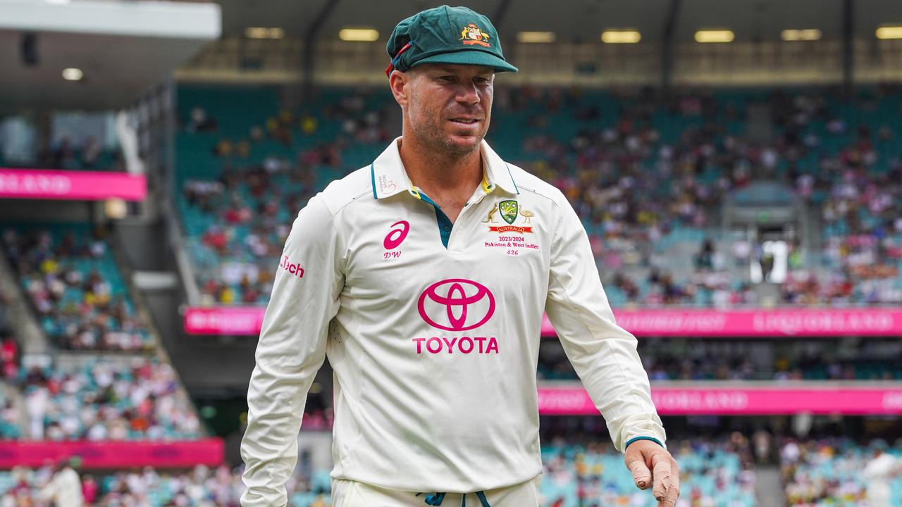 Warner had to wear a new baggy green for the first day of the third Test. Photographer: Tom Parrish