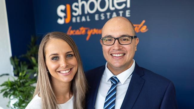 Laura and Samuel Shooter started his real estate agency from a bedroom in his home. Picture: Facebook