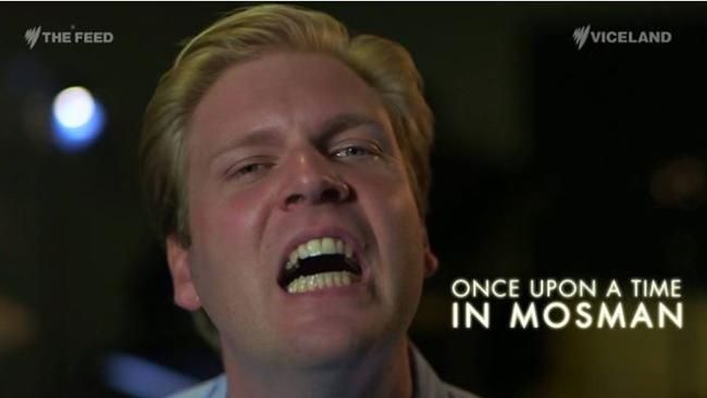 Comedian Mark Humphries in the SBS Viceland skit “Once Upon a Time in Mosman”.