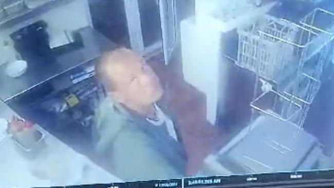 Paul Campbell captured on CCTV at Raes on Wategos. Picture: Supplied