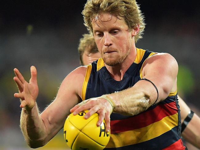 Adelaide star Rory Sloane destroyed the Cats last time the teams met. Picture: Getty Images