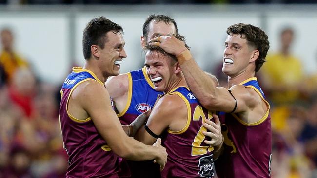 It’s an important win for the Lions. Photo by Russell Freeman/AFL Photos via Getty Images