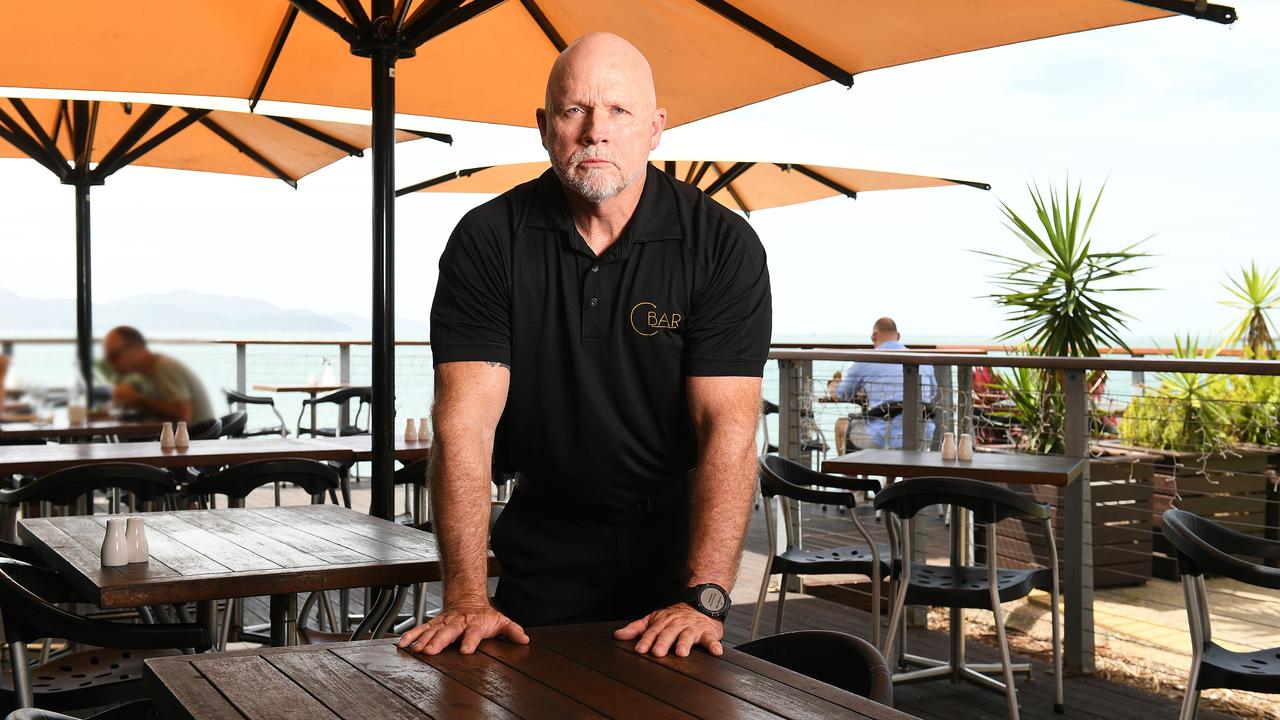 C Bar owner Allan Pike is struggling to keep up with the unsustainable electricity cost rises being experienced by Townsville residents and businesses. Picture: Shae Beplate.