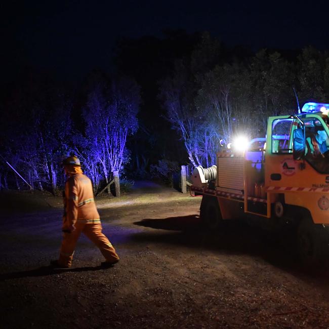 Obi Valley bushfire, Witta. Palmwoods Rural Firefighters. Picture: Patrick Woods.