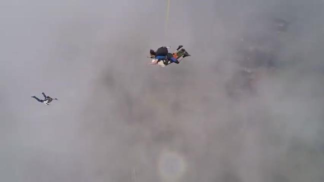 Grandma breaks record with fearless skydive