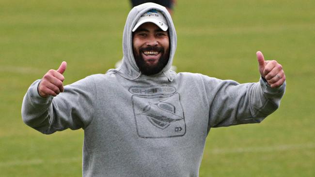 Cronulla Sharks player Andrew Fifita at training. Photographer: Adam Yip