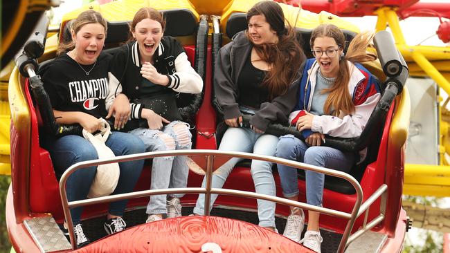 Thrills and spills on the rides on day 1 of the 2022 Ekka. Picture: Zak Simmonds