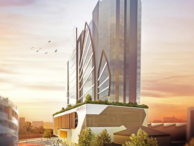 Digital image of Fragrance Groups proposed hotel at 2-6 Collins St, Hobart