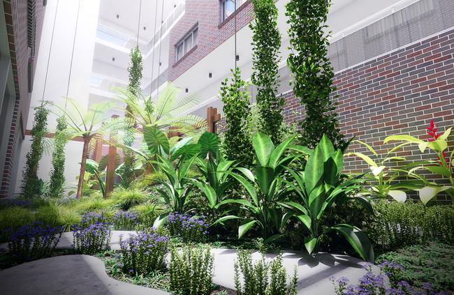 An artist’s impression of a courtyard at the future Camden Central Lifestyle Estate.