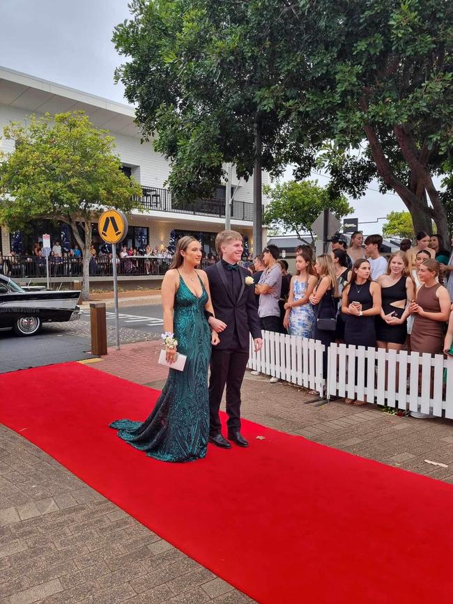 The students of Urangan State High School arrive at their formal.