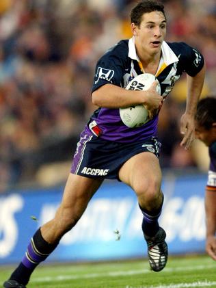 A baby-faced Slater starts his NRL career in 2003.