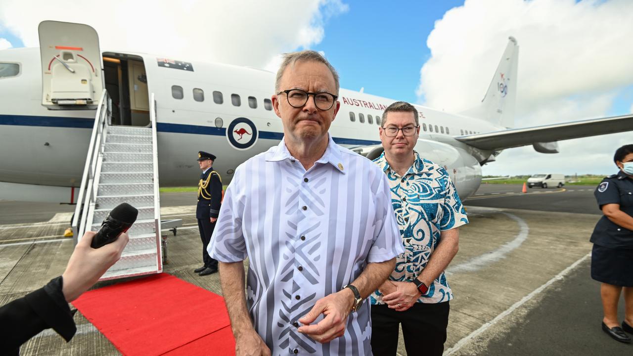 Albo in Suva, Fiji. Picture: Joe Armao – Pool/Getty Images