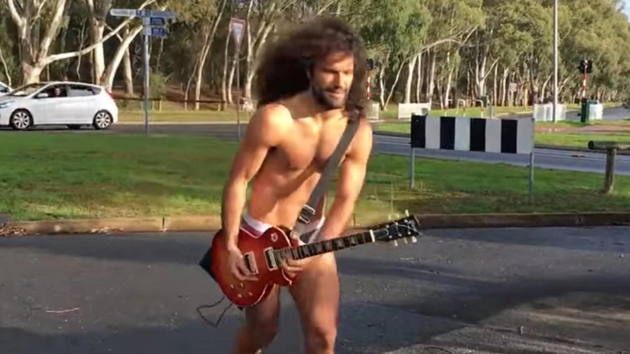 Pantless guitarist Savas Caruso wants his guns back The Advertiser