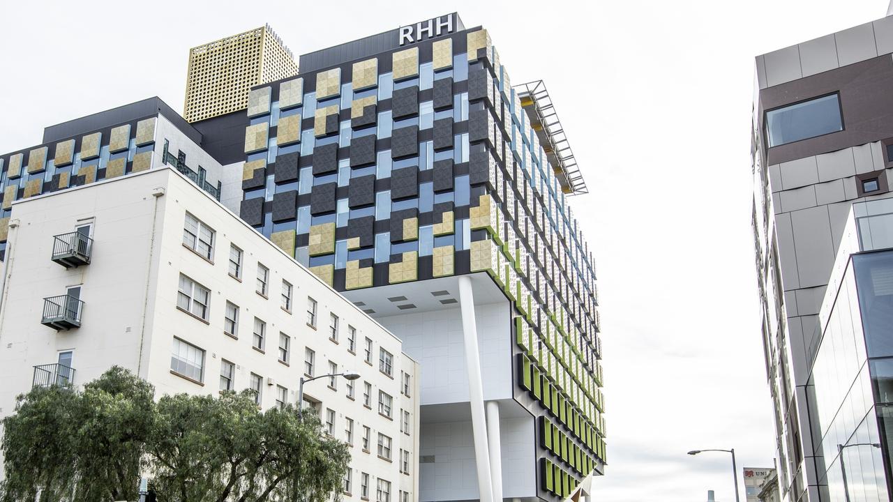 The Royal Hobart Hospital and the Hedberg Building. Picture Eddie Safarik