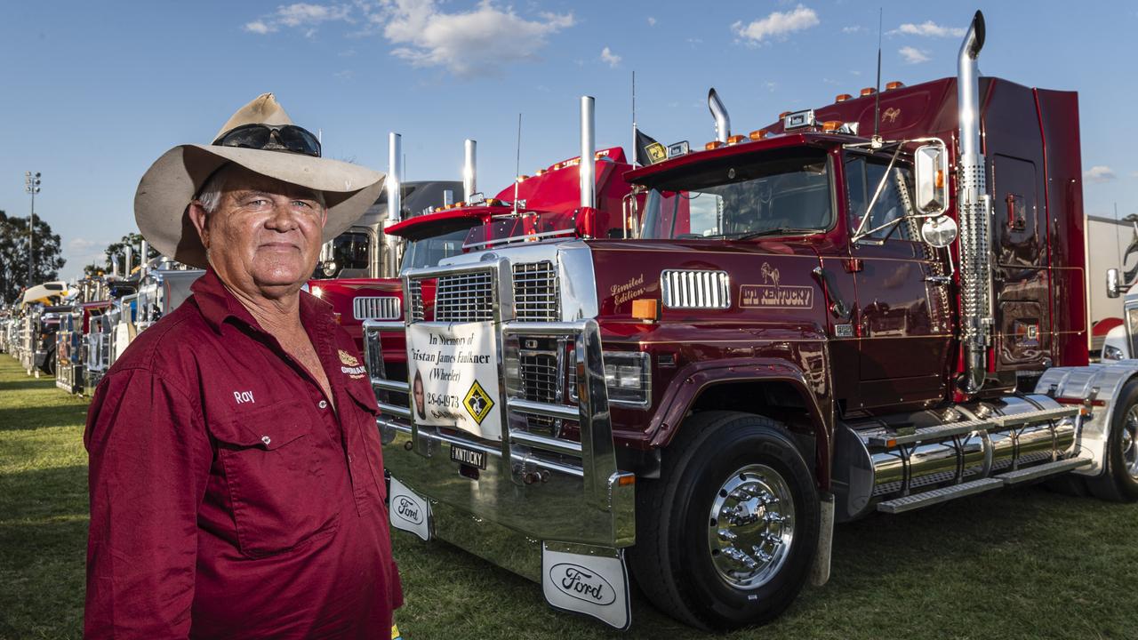 Ray Oppermann at Lights on the Hill Trucking Memorial at Gatton Showgrounds, Saturday, October 5, 2024. Picture: Kevin Farmer