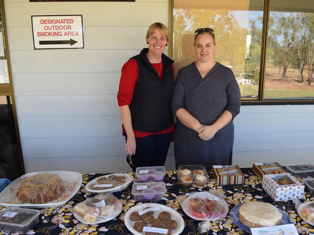 Julie Rolfe and Kerrianne Clifton at the 100 year celebration of the Springsure Ambulance Station at the Springsure Golf Club on Saturday, May 22. There were historical displays, a vehicle line up, children's activities and more.