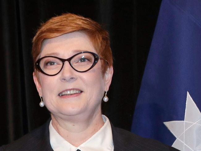 US Secretary of State Mike Pompeo (L) and Australian Minister for Foreign Affairs Marise Payne pose for pictures in Sydney on August 4, 2019, ahead of the annual bilateral talks. (Photo by Rick Rycroft / POOL / AFP)