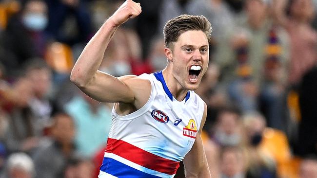 Former No.2 draft pick Josh Schache has booted 78 goals in 72 games for Brisbane and the Western Bulldogs. Picture: Bradley Kanaris / Getty Images