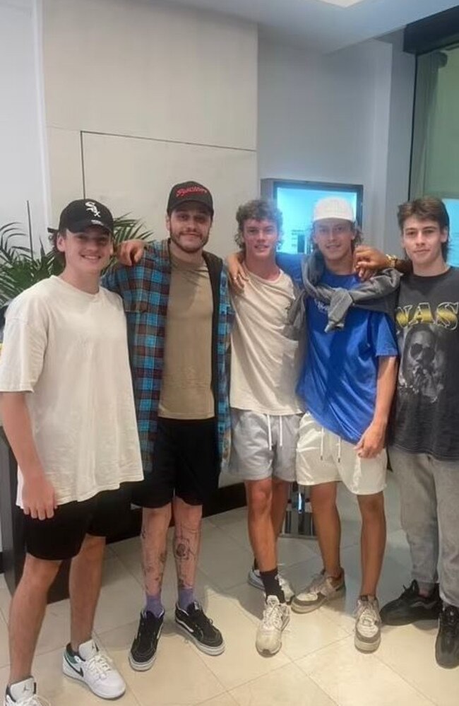 In one picture posted to Instagram, Davidson is seen posing with fans.