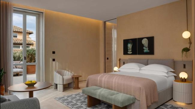 A suite at the newly opened Six Senses Rome.