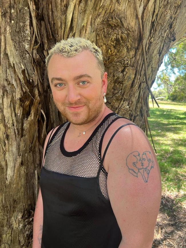 British star Sam Smith has visited Cleland Wildlife Park as part of an exclusive trip to SA. Picture: Instagram/Sam Smith