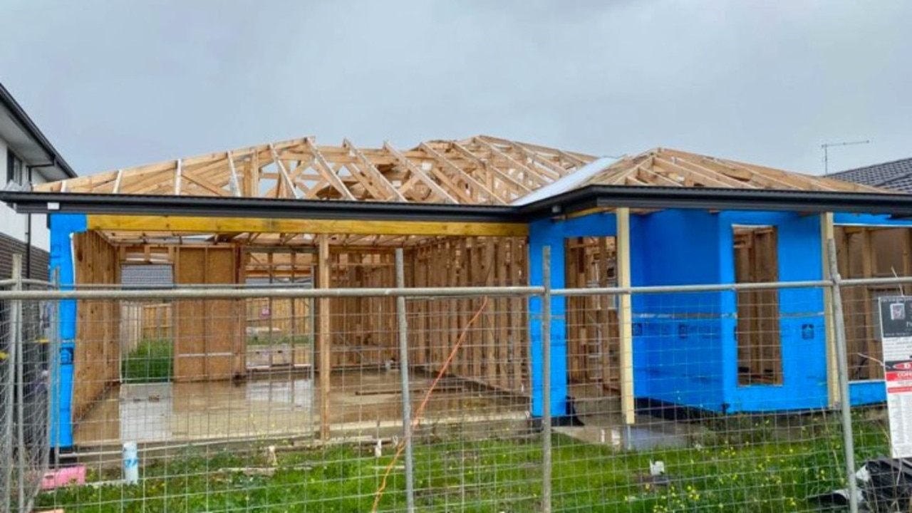 A partially built Snowdon home.