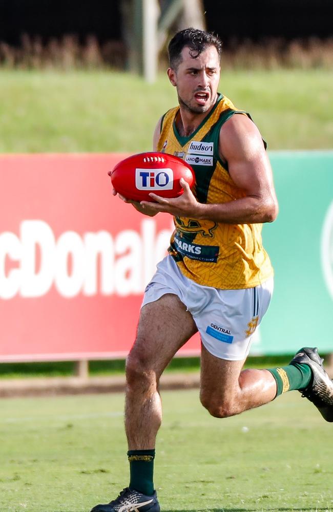 Nate Paredes was among the best for St Mary's against Southern Districts in Round 12 of the 2023-24 NTFL season. Picture: Celina Whan / AFLNT Media