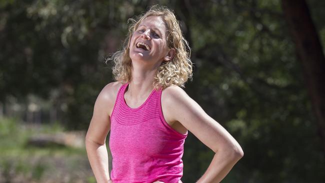 Abbey Gordon, 41, says her strategy to getting through seven marathons is to take it slow. Picture: Rob Leeson