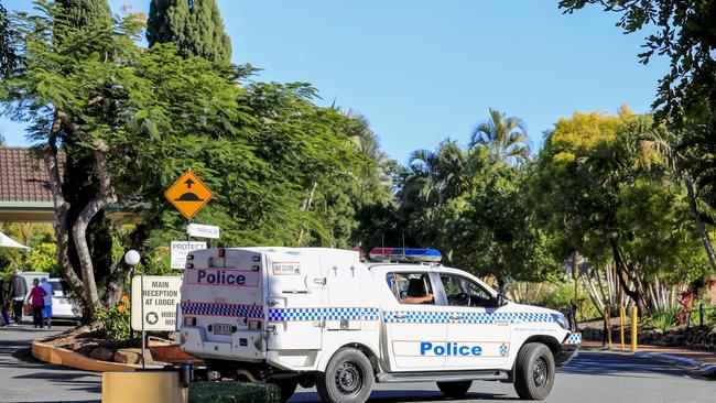 A police vehicle outside the Earle Haven Nursing Home following its closure last week. Picture: AAP