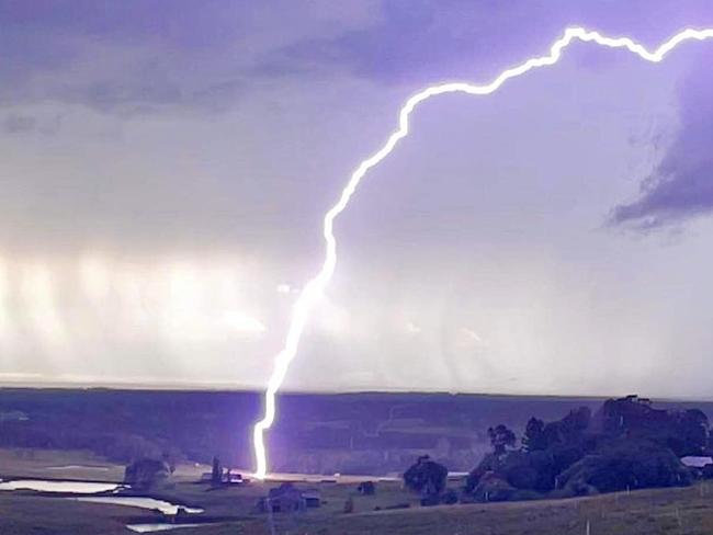 Matt Gould, Mayor at Wollondilly Shire Council took this shot of lightning over Mowbray Park. Picture: Facebook