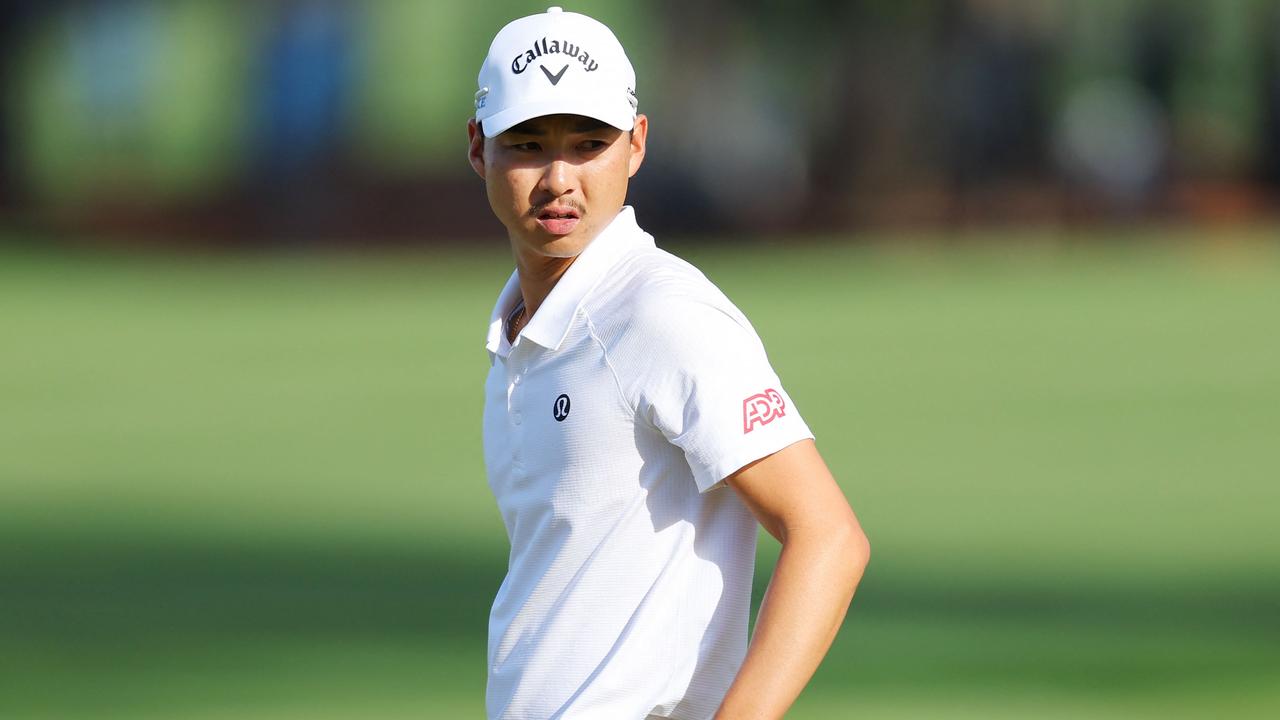 Min Woo Lee practising at The Players Championship in Florida. Kevin C. Cox/Getty Images/AFP