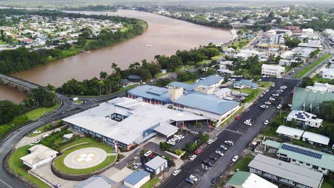 An aerial view of Innisfail including the Johnstone River. Picture: Brendan Radke