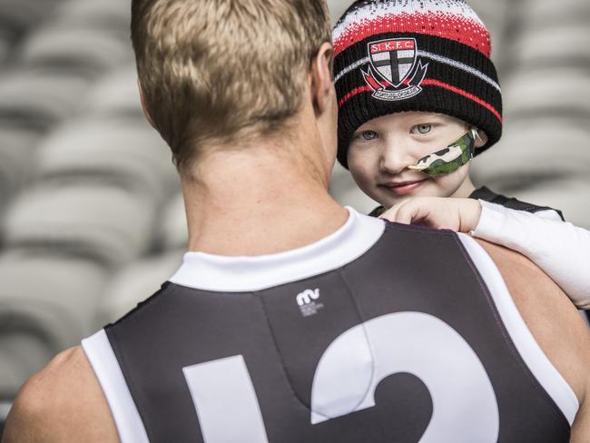 Elliott Vanderland, 4, is recovering from a bone marrow transplant. Picture: Jason Edwards