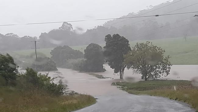 Flooding at Martins Creek Rd, Paterson. Picture: Facebook/Kerry Young.