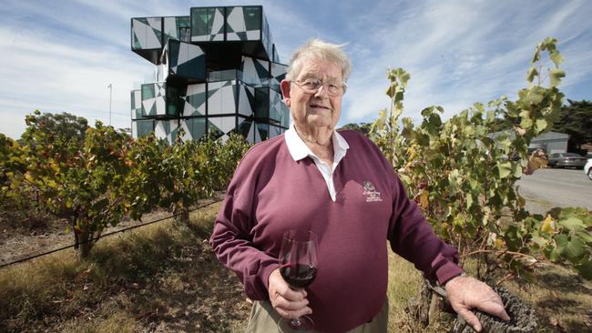 d'Arry Osborn outside the iconic d’Arrenberg Cube. Picture: Tait Schmaal.