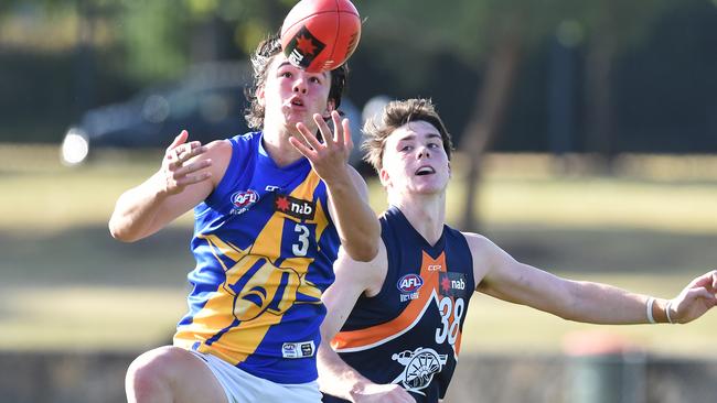 Eddie Ford flies for a mark for the Western Jets.